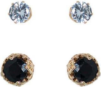 American Exchange Crystal Stud Earrings - Set of 2 in Gold at Nordstrom Rack