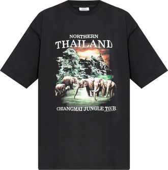 VETEMENTS T-shirt Northern Thailand Chiangmai Jungle Tour - Nero