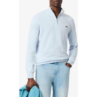 Lacoste Regular Fit Quarter Zip Sweater in Rill at Nordstrom, Size 9