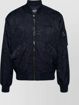 Versace logo jacquard bomber jacket