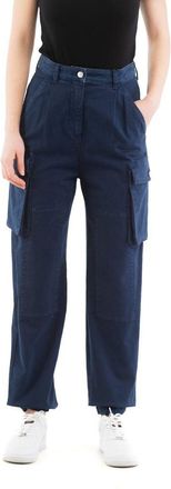 Moschino Blue Cotton Cargo Womens Pants