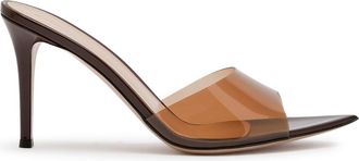 Gianvito Rossi Elle 85 Patent Leather Mules - Brown - 41 (IT41/ UK8)