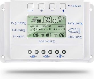 OEM Controlador De Carga Solar De 40 A, 12 V/24 V, Identificaci&oacute;n Autom&aacute;tica De Voltaje, Regulador Inteligente Para Paneles Solares Con Pantalla Lcd Y Pue