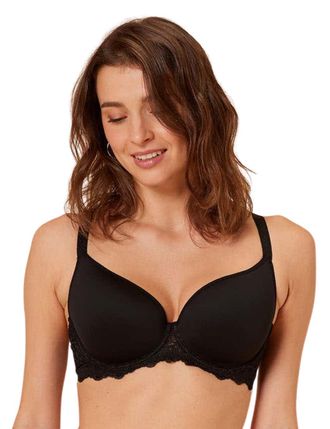 Simone P&eacute;r&egrave;le Womens 12A316 Caresse Spacer Plunge Bra - Black Polyamide - Size 34B