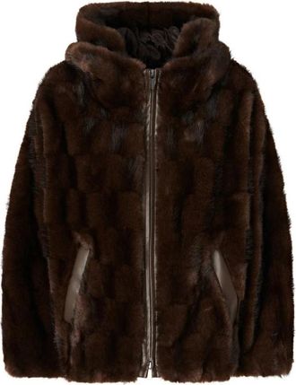 Pinko Cadetia Cape - Dames - Jassen - Bruin - XS - Polyester - Jassen