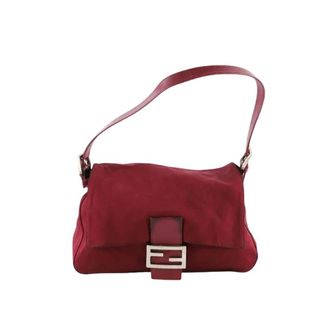 Fendi Pre-owned Shoulder Bags, female, Red, Size: ONE SIZE Pre-owned Mamma Baguette Shoulder Bag