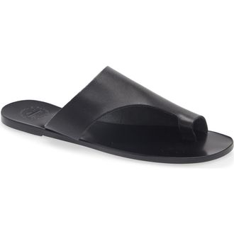 ATP Atelier Rosa Toe Loop Sandal in Black at Nordstrom, Size 11Us