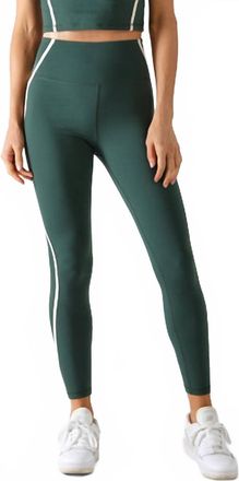 Glyder Apex High Waist 7/8 Legging In Forest/oatmilk