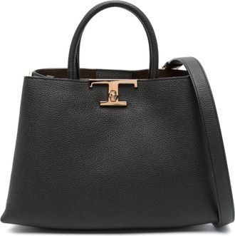 Tod's T Timeless leather tote bag - women - Calf Leather - One Size - Black