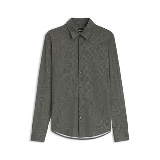 BOSS Slim-fit performance shirt in stretch jersey