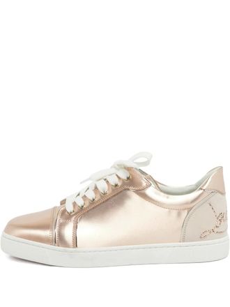 Christian Louboutin Fun Vieira suede sneakers - women - Calf Suede/Calf Leather/Calf Leather/Rubber - 39 - Pink