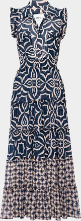 Misa Trina Ruffled Chiffon Maxi Dress