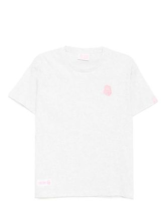 Fingercroxx logo-patch T-shirt - women - Cotton - S - Grey