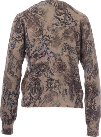 Liu Jo Womens Cardigan Cashmere Blend Beige Viscose Cardigans Sweater