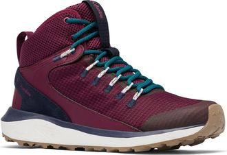 Columbia Womens Trailstorm Mid Waterproof, Marionberry/Deep Water, 8