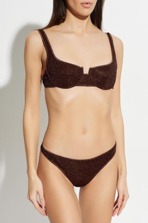 Os&eacute;ree Two-piece Swimsuit, Womens, Brown