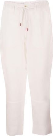 Kiton Ma&szlig;geschneiderte Kiton-Hose aus Leinen mit Kordelzug