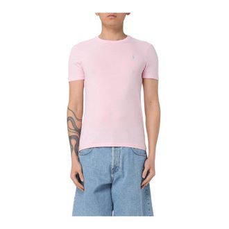 Polo Ralph Lauren T-Shirts, male, Pink, M, Classic Cotton Crew Neck Tee