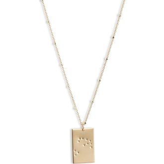 Set & Stones Zodiac Constellation Pendant Necklace in Gold - Capricorn at Nordstrom