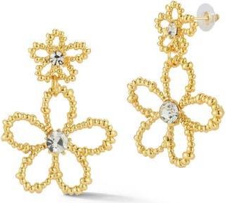 Sphera Milano Flower Drop Earrings in Gold at Nordstrom Rack