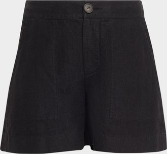 Vince Mid-Rise Hemp Shorts