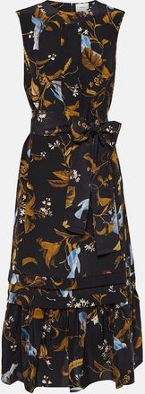 Erdem Printed silk midi dress
