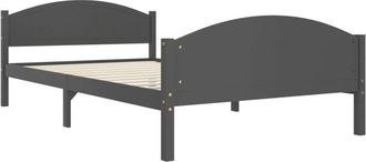 vidaXL Vidaxl - Bed Frame without Mattress Dark Grey Solid Pine Wood 120x200cm