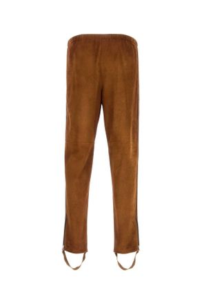 Prada Mens Caramel Suede Pant Cognac Agnello Pantaloni