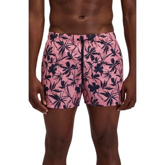 Sundek Print Swim Trunks in Rose Petal at Nordstrom, Size X-Large