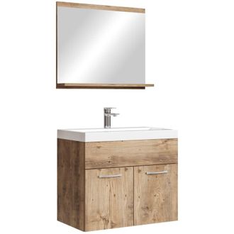 Badplaats Mobile da bagno Montreal 02 60cm Rovere Castagno - armadio mobiletto lavabo