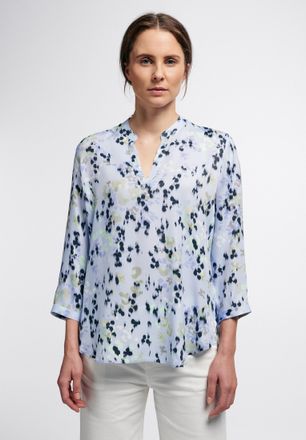 Eterna Shirtbluse ETERNA CLASSIC FIT, Damen, Gr. 36, blau, 100% Viskose, normal, Blusen Shirtbluse