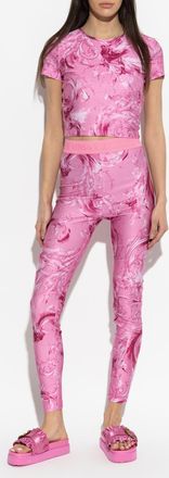 Versace Jeans Couture Fitted Cut Top, Womens, Pink