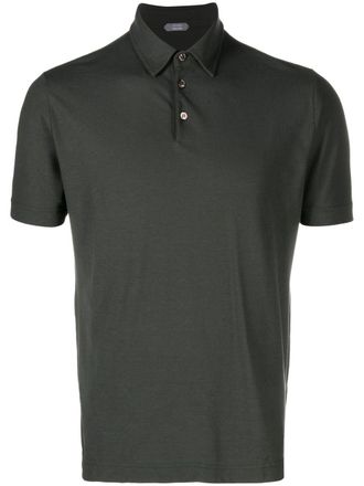 Zanone Ice cotton polo shirt - men - Cotton - 56 - Green