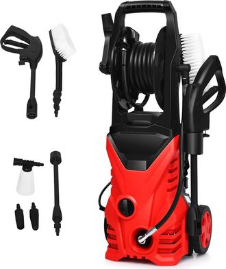 Costway Costway - Hidrolavadora De Alta Presi&oacute;n De 2030 Psi,5 L/min,1400 W Con Boquilla,cables Y Mangueras Limpiadoras A Presi&oacute;n Para Jard&iacute;n Coche Casa Exteri