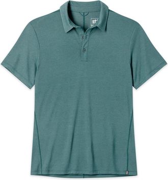 Stio | Mens Divide Polo Shirt, Size Extra Large in Boundless Heather