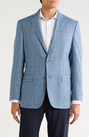 Brooks Brothers Classic Check Wool Sport Coat in Light Blue Multi Check at Nordstrom Rack, Size 46 Regular