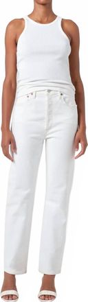 A Gold E 90S Pinch Waist Jeans In Marshmellow