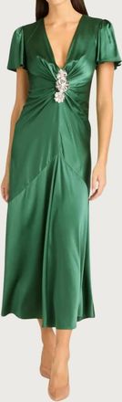 Cinq &agrave; Sept Womens Kordyn Dress In Forest Fog