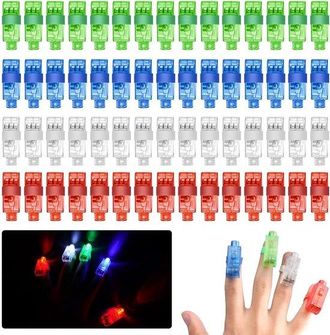 OEM 60 Luces Led Para Dedos. Aptas Para Ni&ntilde;os Y Ni&ntilde;as. 4 Colores Brillantes. Luces Para Dedos