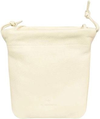 IL BISONTE Stijlvolle leren crossbodytas - Dames - Schoudertassen - Beige - ONE Size - Leer - Tassen