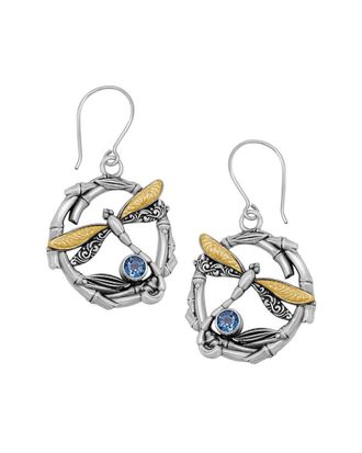 Samuel B. Silver 0.50 Ct. Tw. Garnet, Peridot Earrings