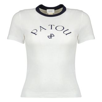 Patou T-shirt con logo - - Tops - Donna - Bianco - L
