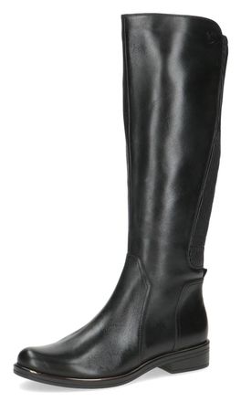 Caprice Stiefel CAPRICE, Damen, Gr. 37,5, Normalschaft, schwarz, Leder, Lederimitat, unifarben, Basic, Schuhe Stiefel, Blockabsatz, Langsch&auml;fter, Businessstie