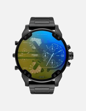 Diesel Mens Diesel DZ7460 Mr. Daddy 2.0 Two-Hand Black-Tone Stainless Steel Watch