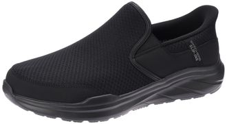 Skechers Mens Equalizer 6.0 Stoaver Sneaker, Black Mesh/Pu, 7.5 UK