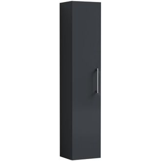Nuie Nuie Arno Wall Hung 1-Door Tall Unit 300mm Wide - Satin Anthracite