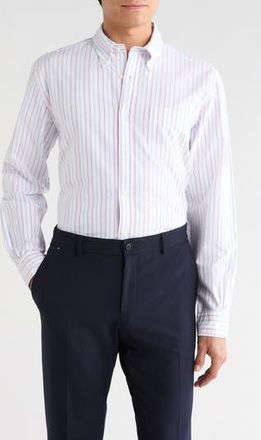Brooks Brothers Sport Fit Stripe Button-Down Shirt in Pink Stripe at Nordstrom Rack, Size Xx-Large