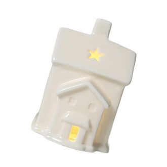 OEM Pueblo Navide&ntilde;o En Miniatura De Cer&aacute;mica Iluminado Por Una Luz Blanca