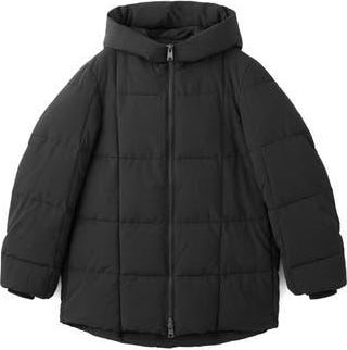 Mango Quilted Hooded Puffer Coat in Black at Nordstrom Rack, Size Large