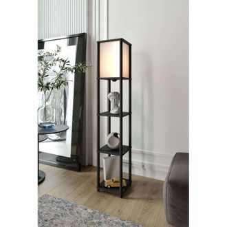 Opviq Lampada da terra, lampada da terra, illuminazione per soggiorno Lamp Nero